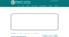 Desktop Screenshot of kappelerinstitute.org